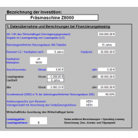 Excel-Finanzierungsleasingtool