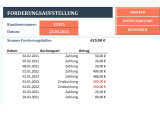 Excel Vorlage: Forderungsverwaltung mit integrierter Kundendatenbank