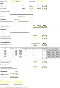 Reisekosten Formular einfach in Excel