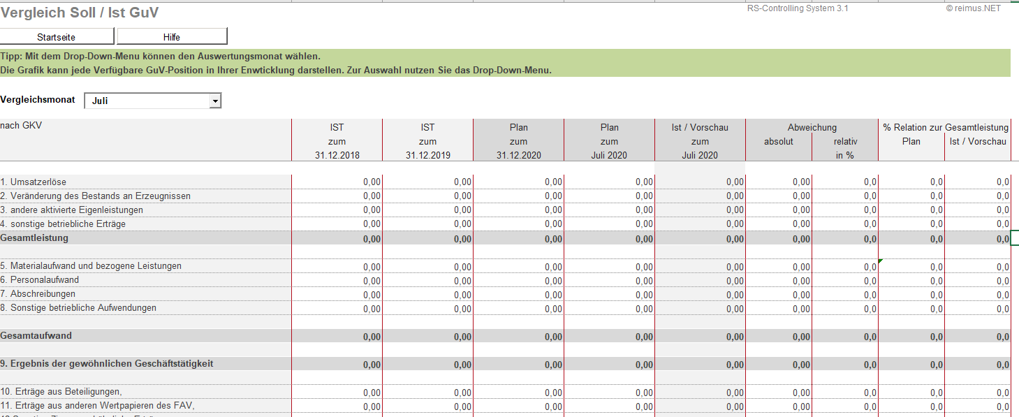 Excel Tool Rs Controlling System Plus Inkl Support